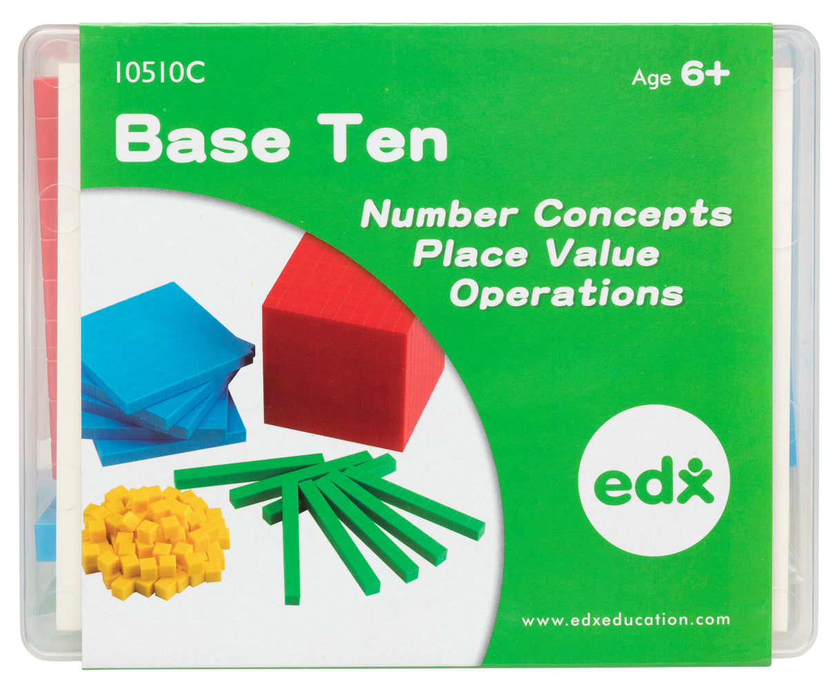 Plastic Base Ten 4 Colour in Plastic Container - Educational Vantage