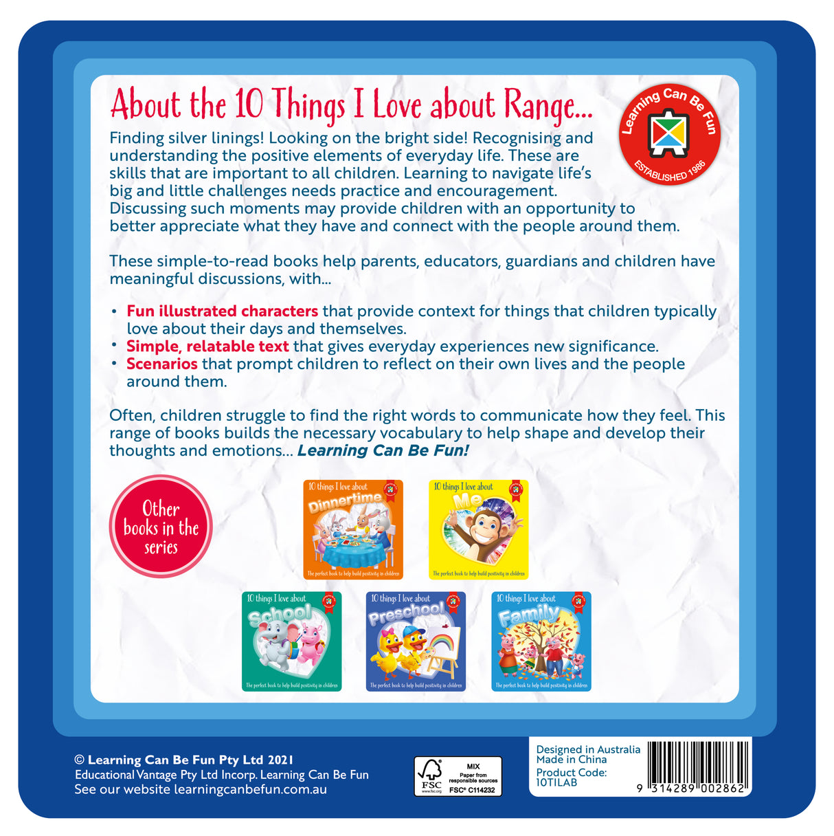 10 Things I Love About Bedtime - Educational Vantage