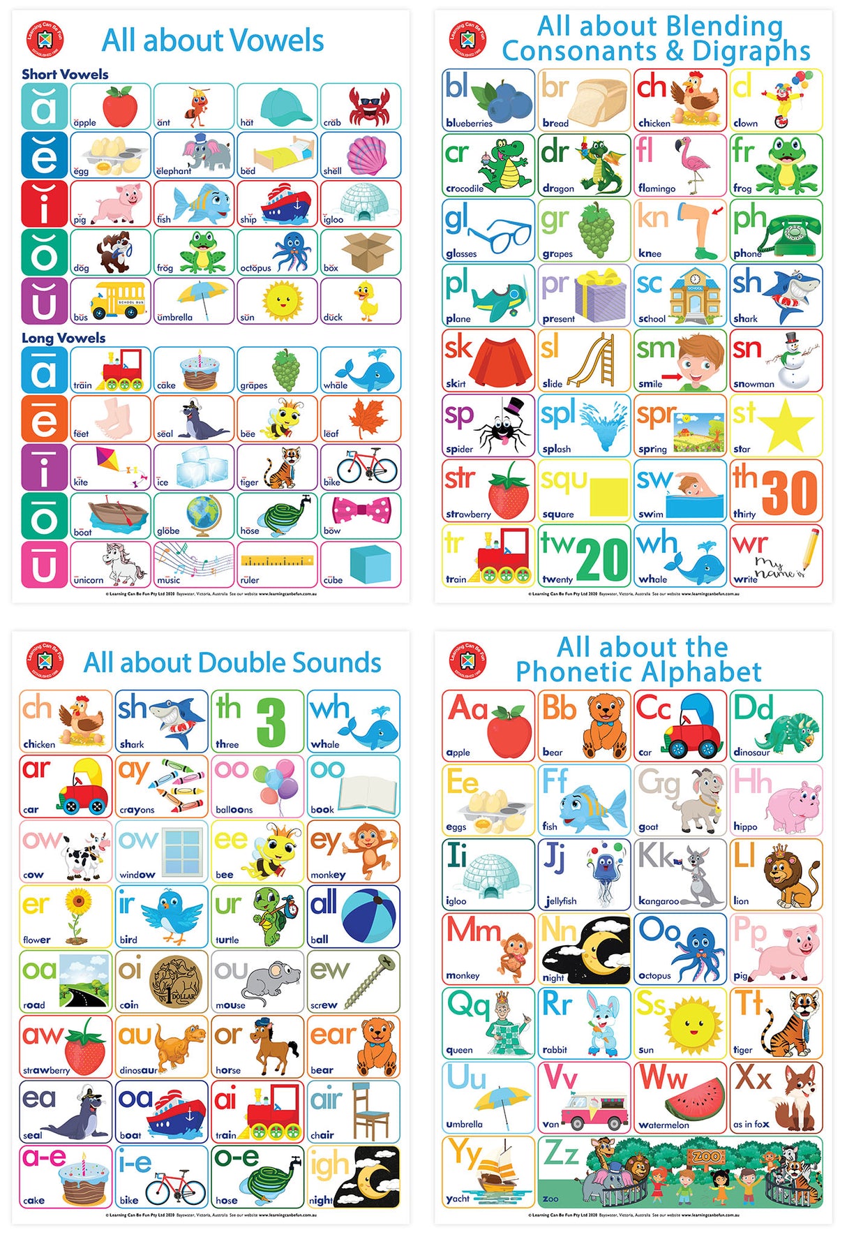 All About Literacy Poster Box Set of 4 - Educational Vantage