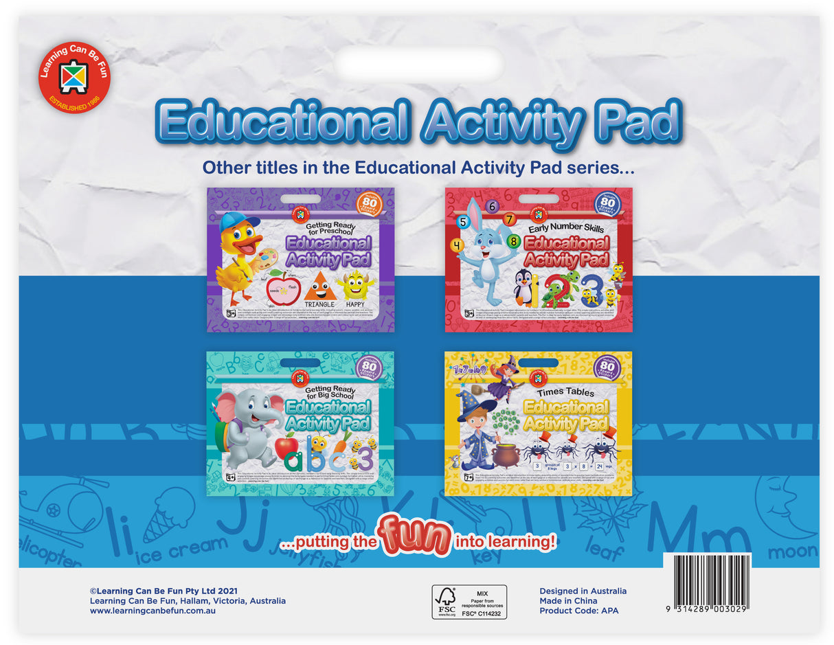 Educational Activity Pad Alphabet - Educational Vantage
