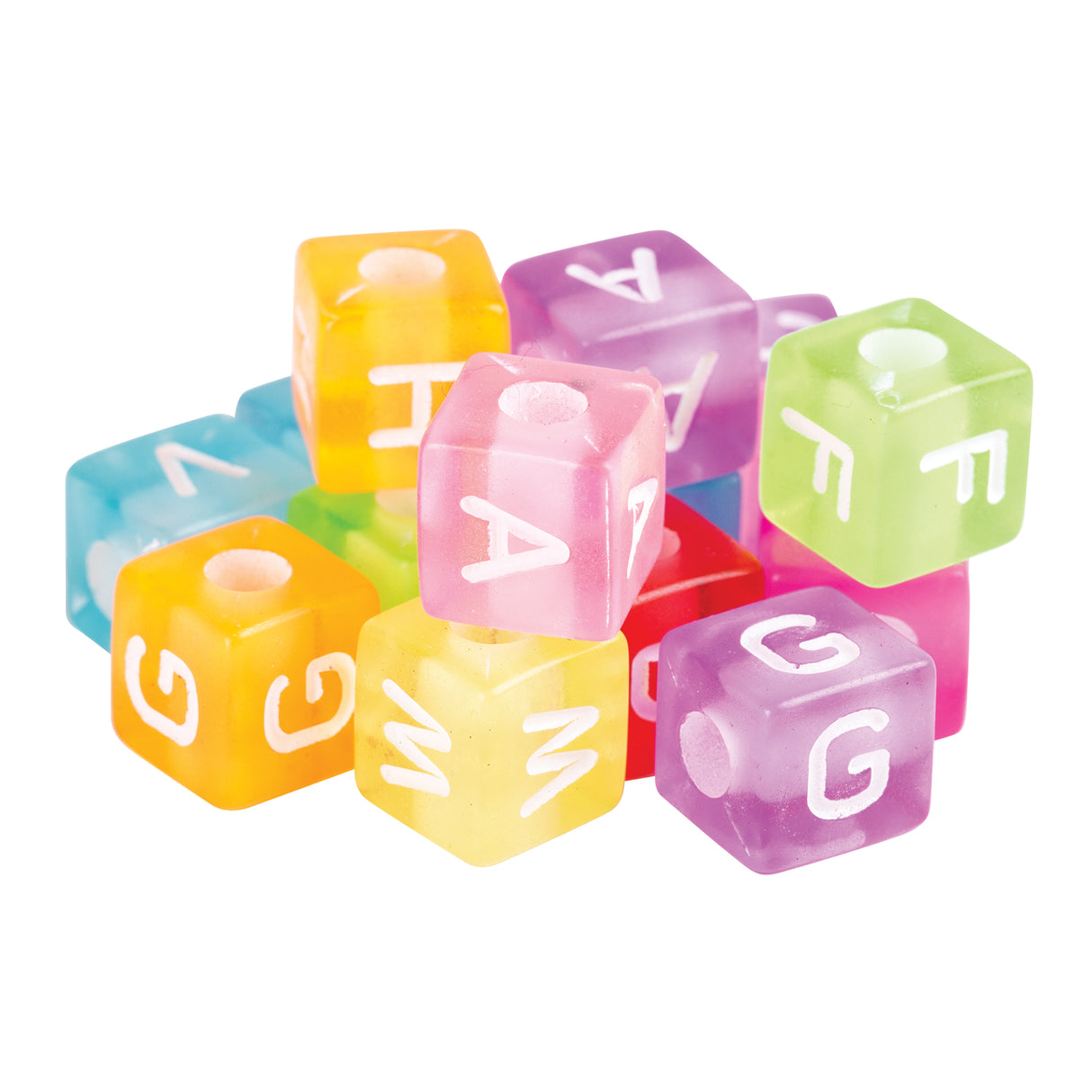 Plastic Alphabet Cube Beads Large - Educational Vantage