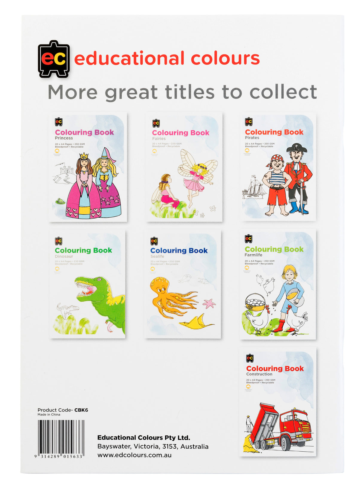 Ponies Colouring Book - Educational Vantage