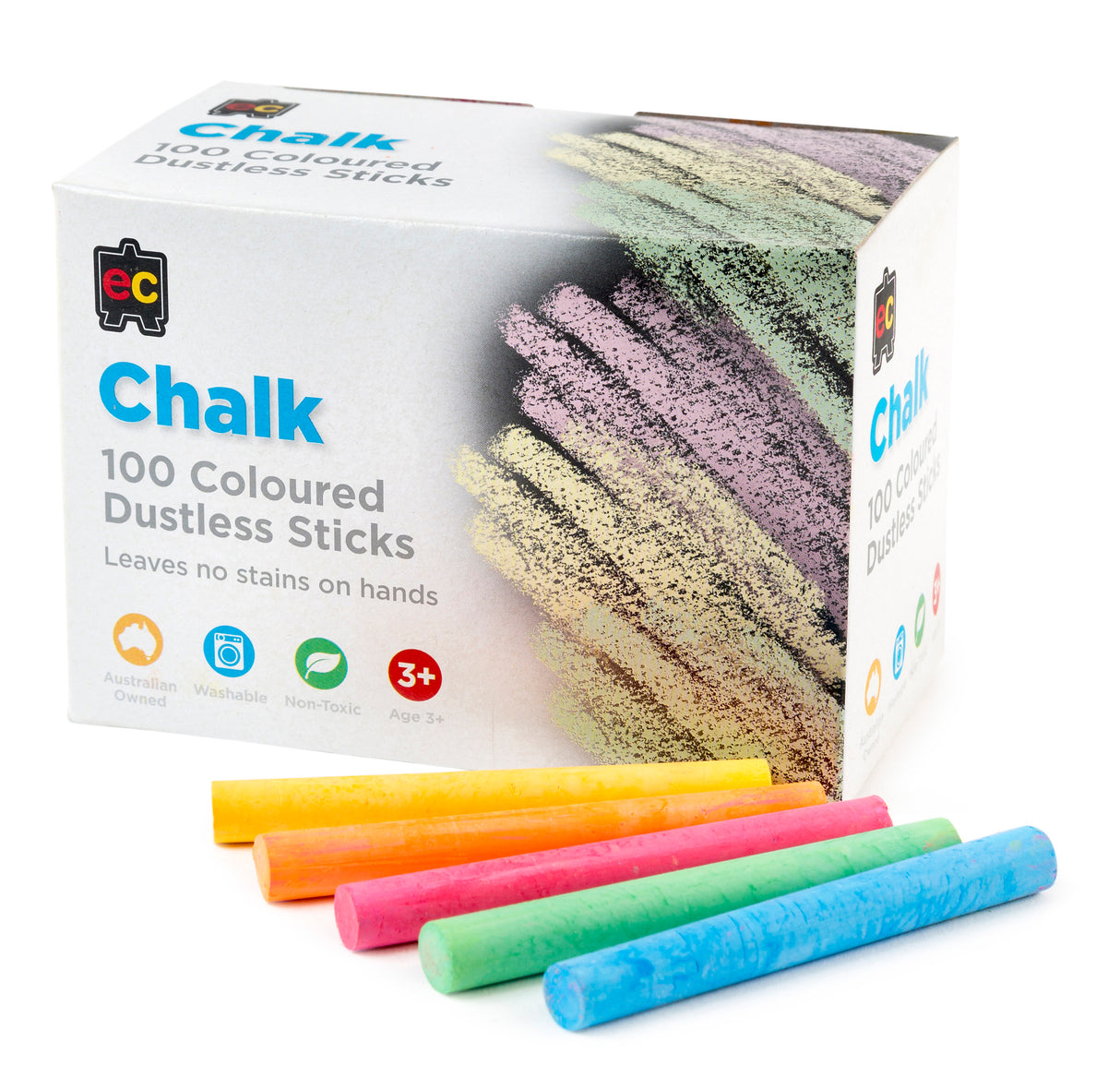 Coloured Classroom Dustless Chalk - Educational Vantage