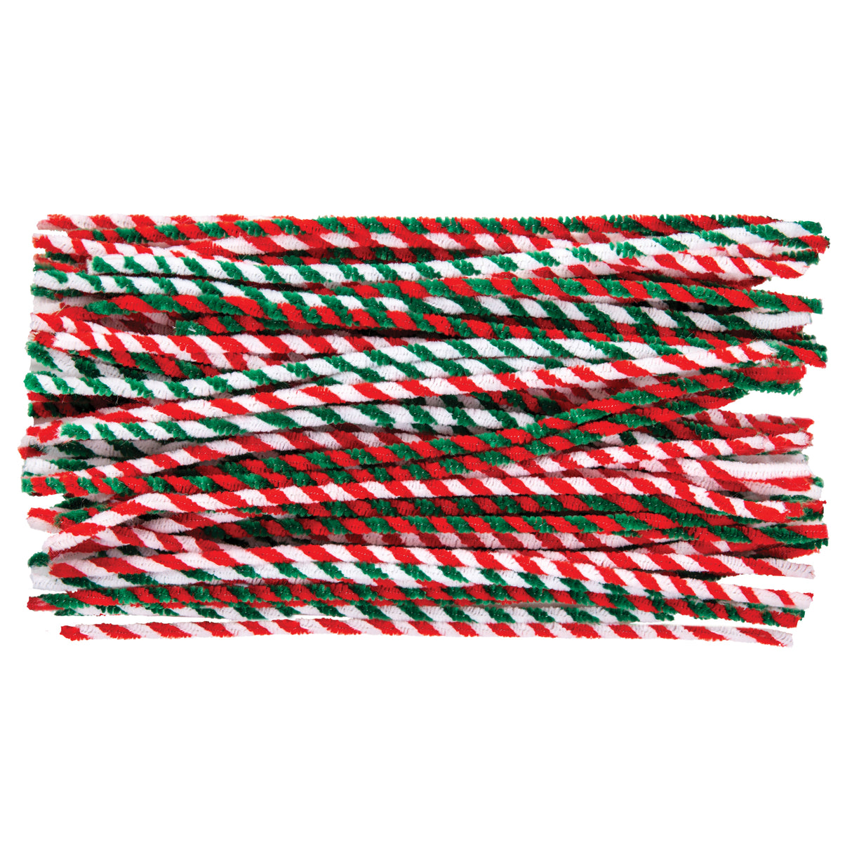 Zart Chenille Stems Christmas Stripe 150s - Educational Vantage