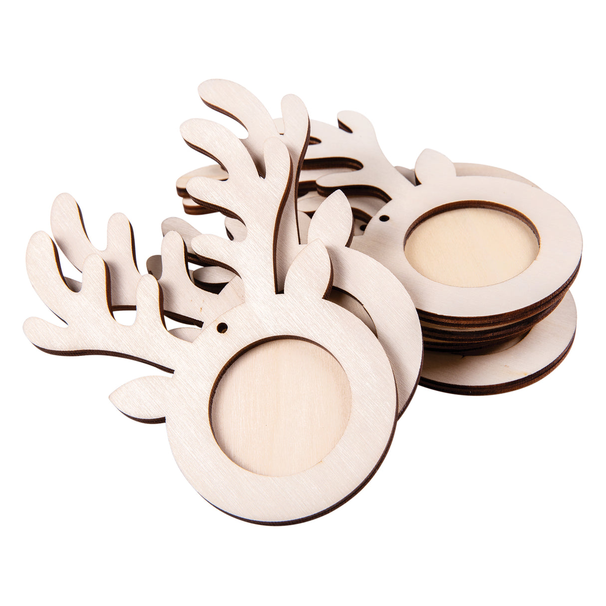 Wooden Reindeer Frame Pack of 10 - Educational Vantage