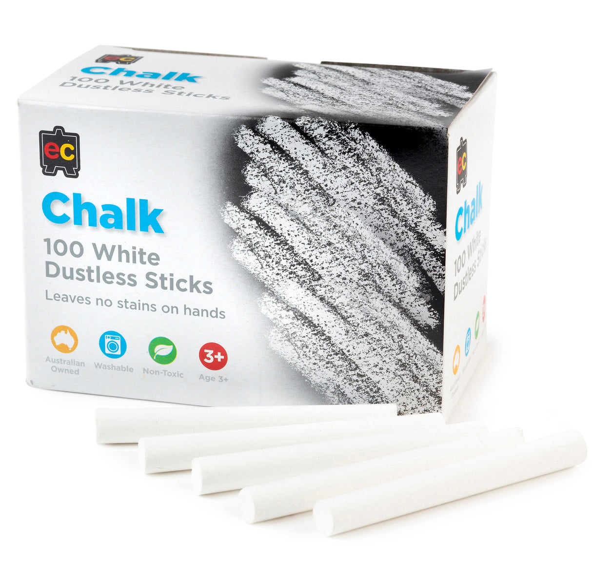 Dustless Chalk White - Educational Vantage