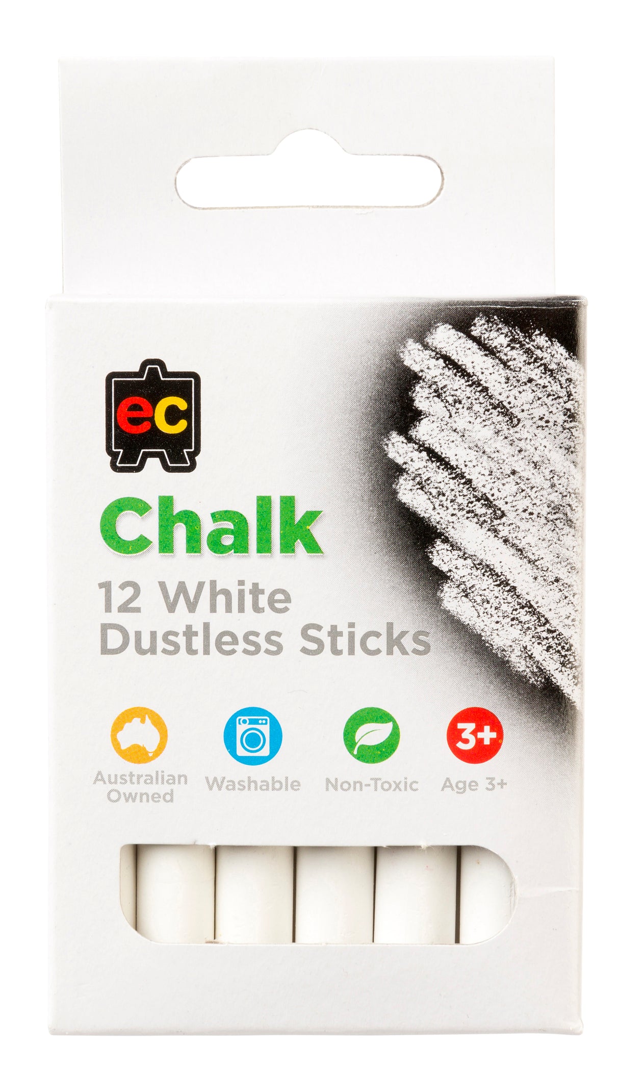 Dustless Chalk White - Educational Vantage