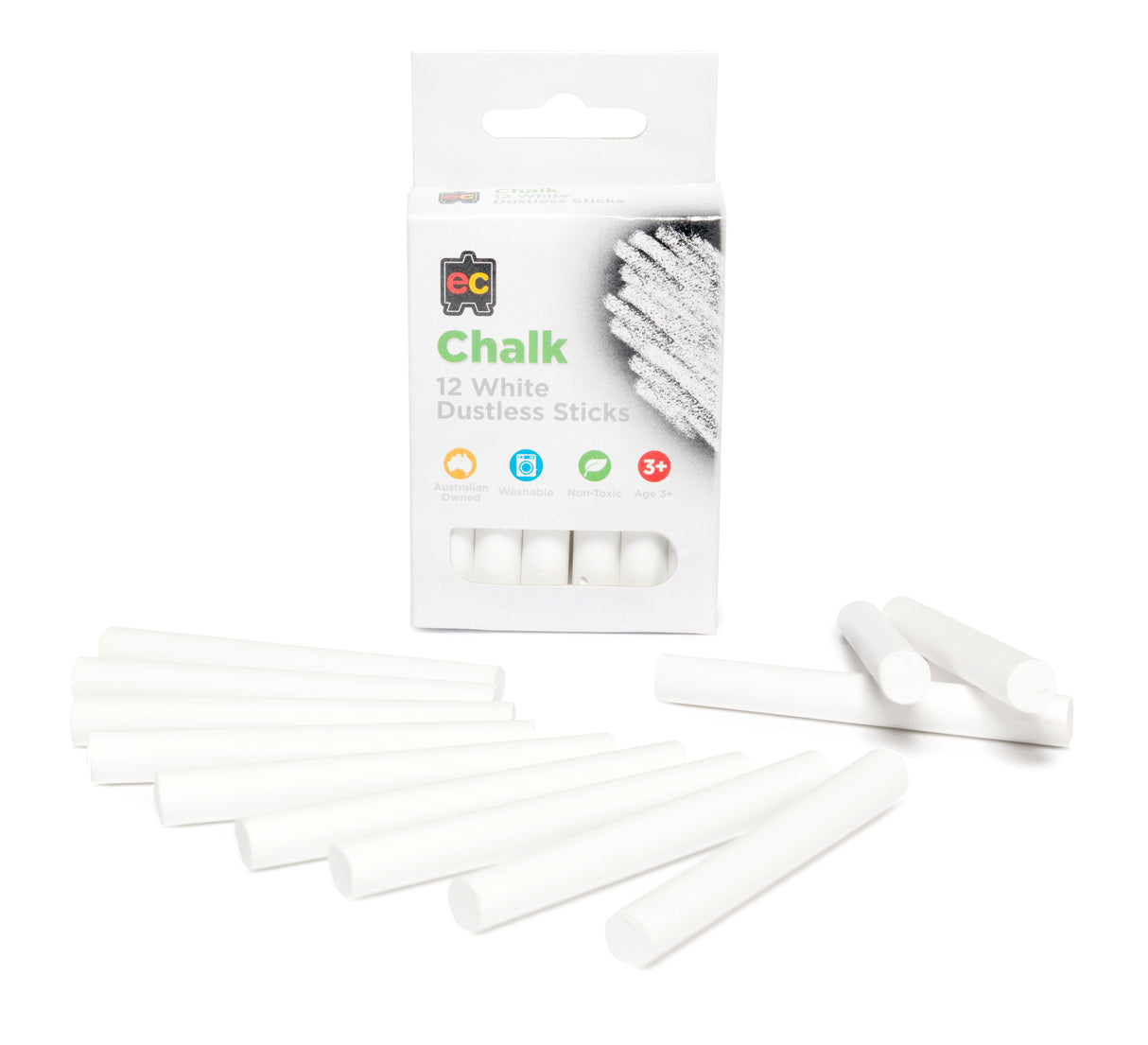 Dustless Chalk White - Educational Vantage