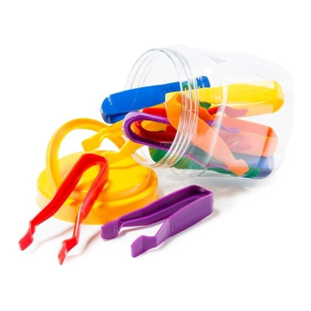 Jumbo Tweezers Jar of 12 - Educational Vantage