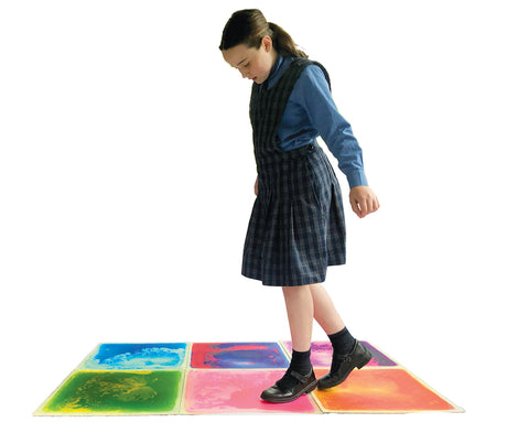 Sensory Liquid Floor Tiles - Set Of 6 - Educational Vantage