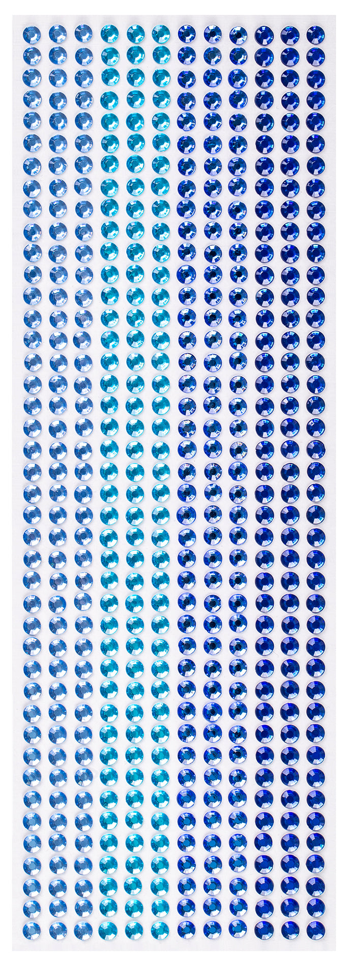 Mixed Adhesive Gems Blue 504pcs