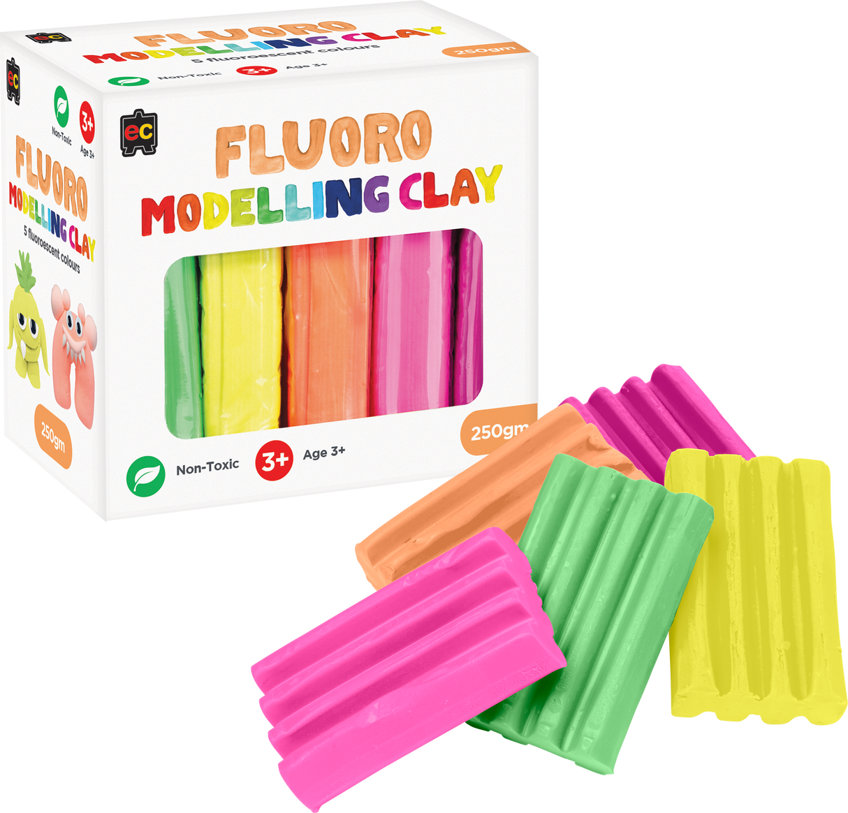 Modelling Clay 5 Pack - Fluoro - Educational Vantage