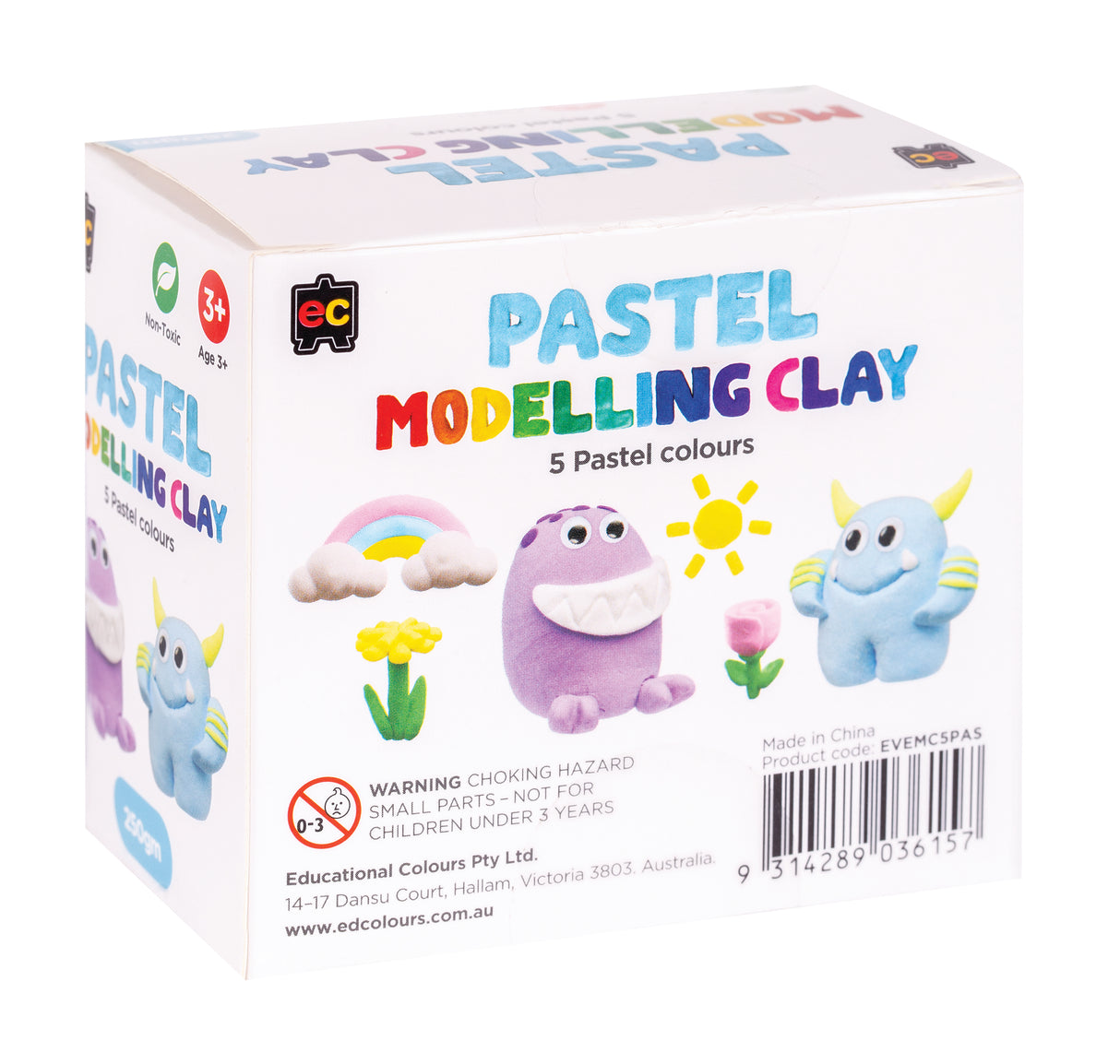 Modelling Clay (Pastel) 5 colours x 50gm - Educational Vantage