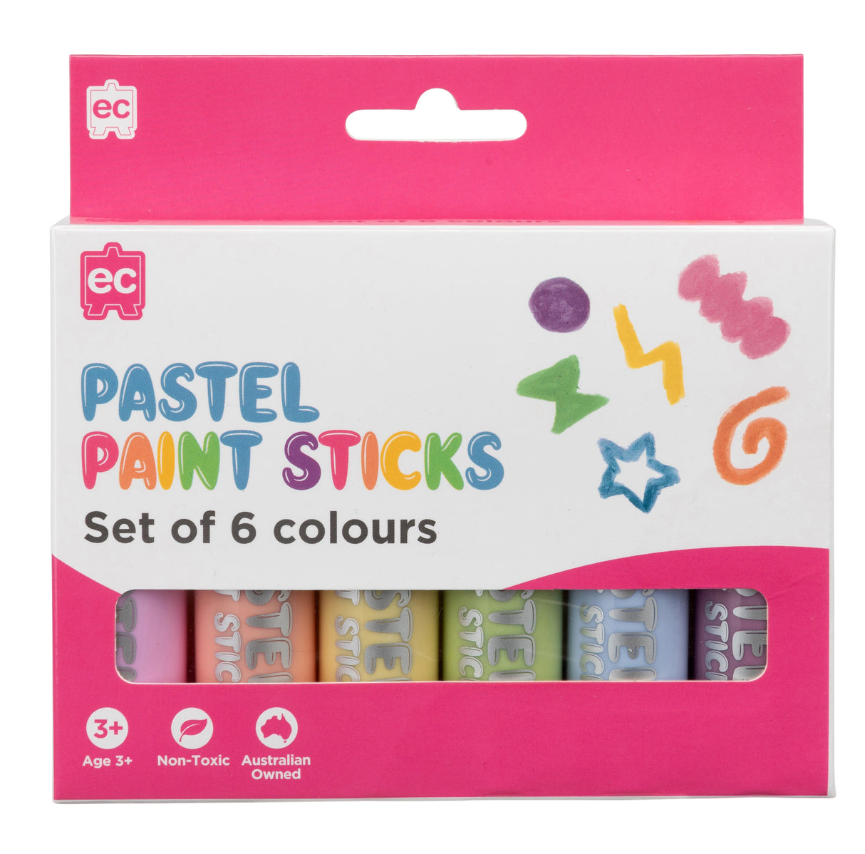 EC Paint Sticks Pastel Set 6 - Educational Vantage