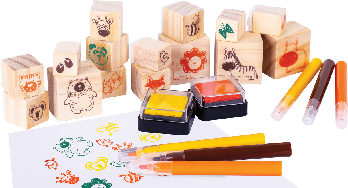 Wooden Stamper Set - Educational Vantage