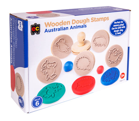 EC Wooden Dough Stamps - Animals - Educational Vantage