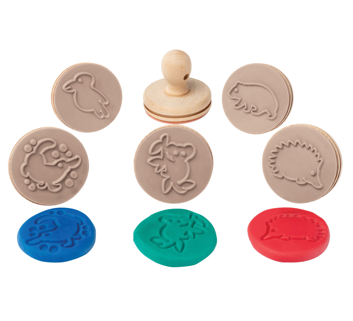 EC Wooden Dough Stamps - Animals - Educational Vantage