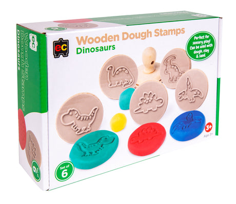 EC Wooden Dough Stamps - Dinosaurs - Educational Vantage