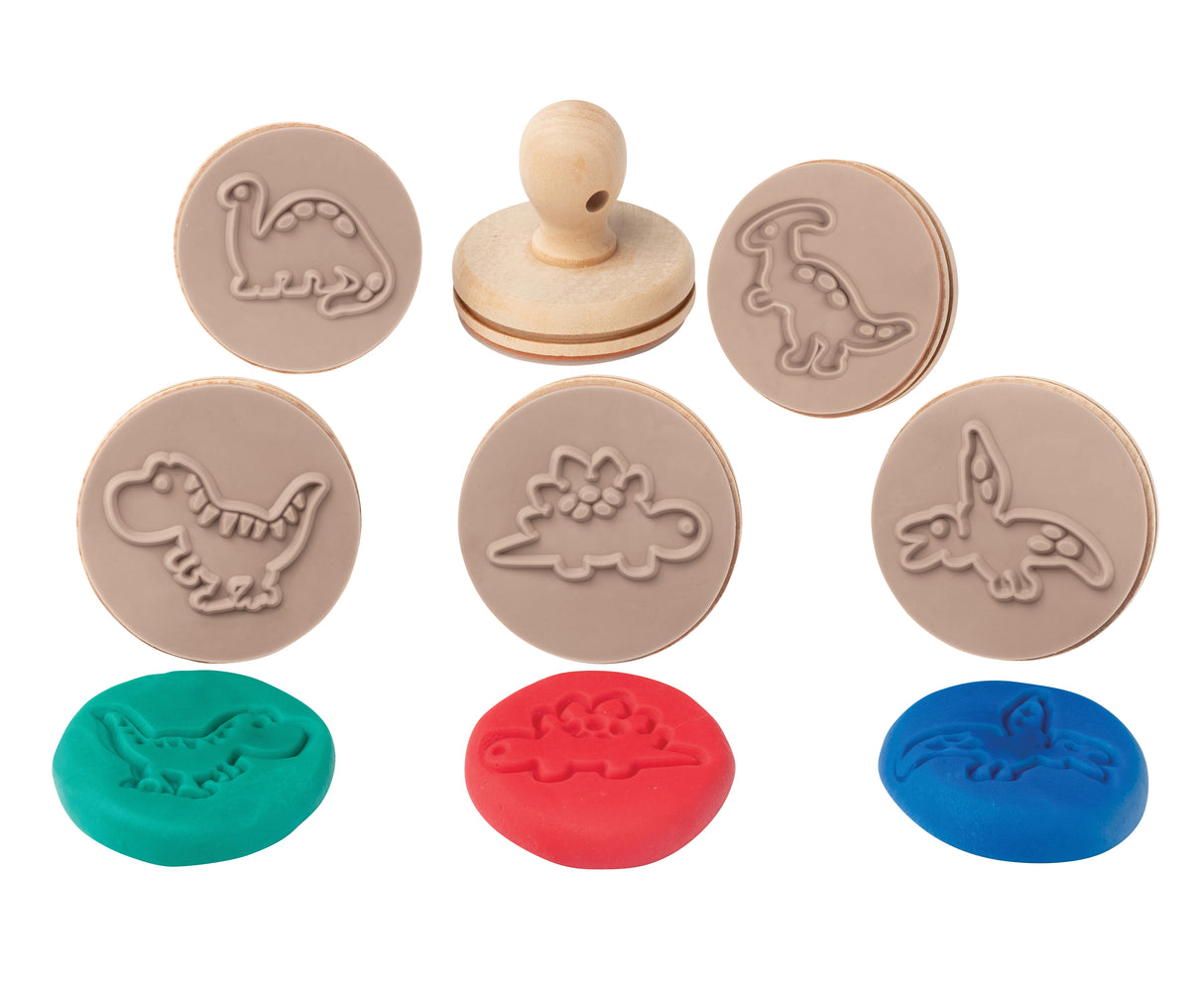 EC Wooden Dough Stamps - Dinosaurs - Educational Vantage