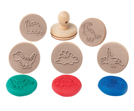 EC Wooden Dough Stamps - Dinosaurs - Educational Vantage
