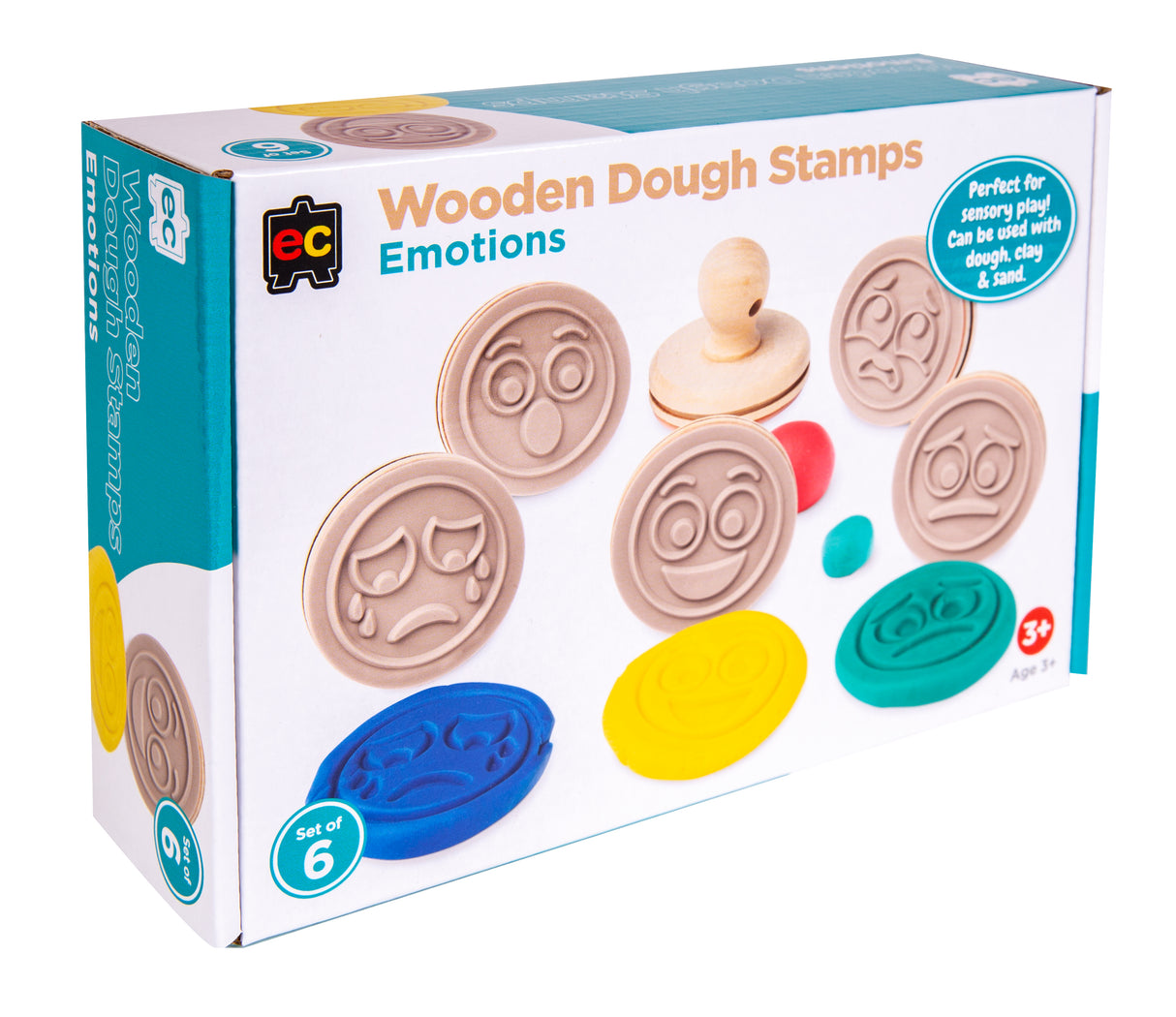 EC Wooden Dough Stamps - Emotions - Educational Vantage