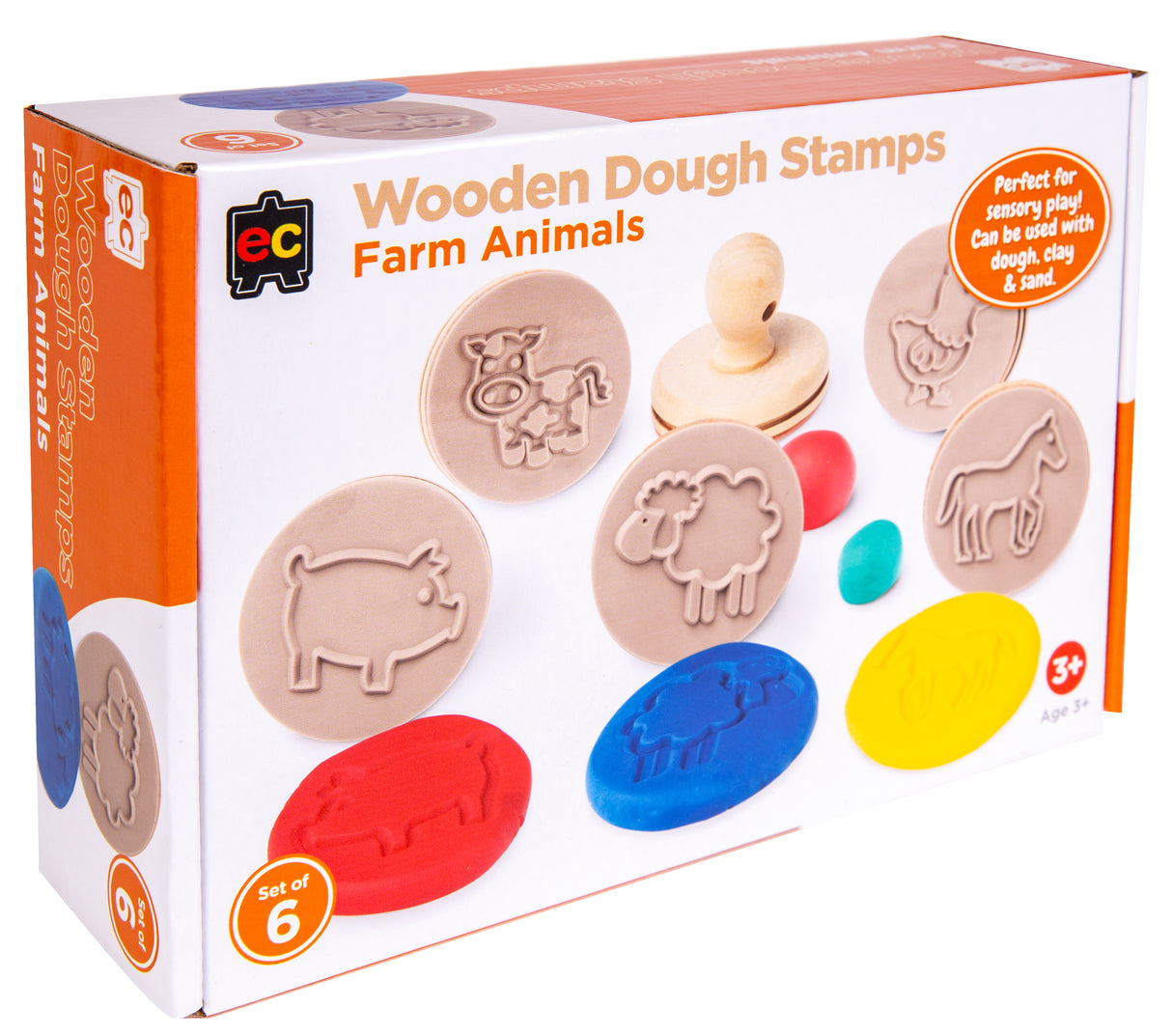 EC Wooden Dough Stamps - Farm - Educational Vantage