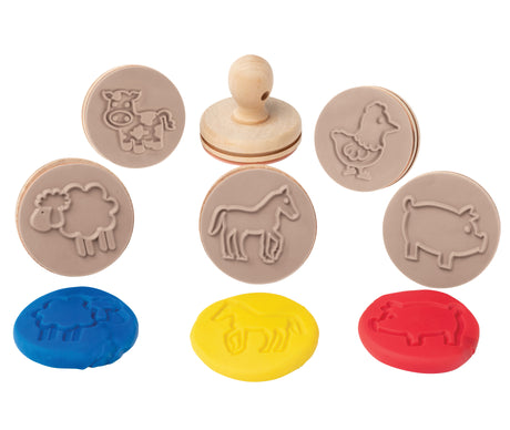 EC Wooden Dough Stamps - Farm - Educational Vantage