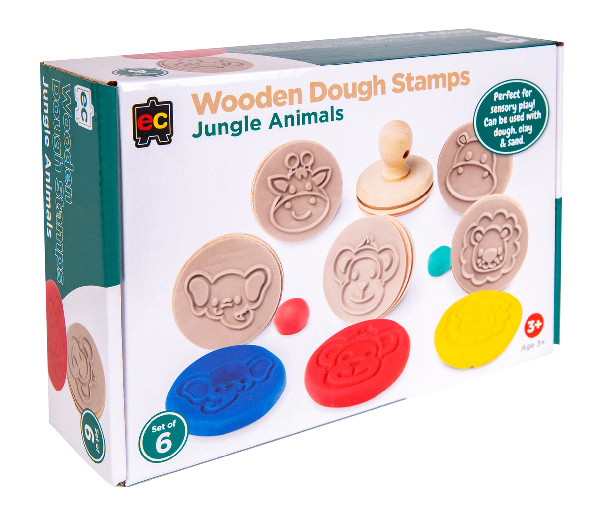 EC Wooden Dough Stamps - Jungle - Educational Vantage