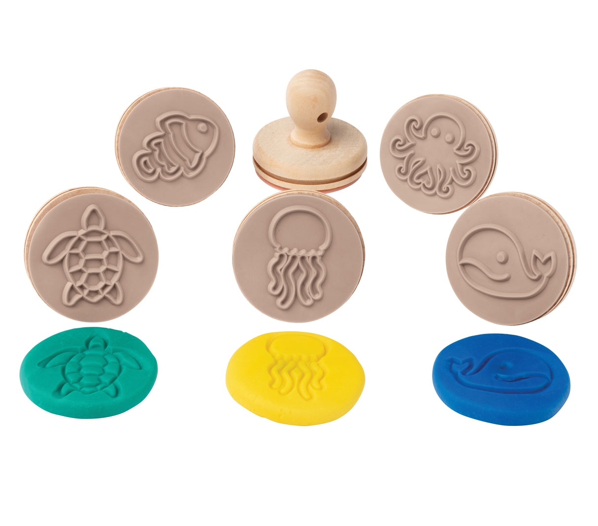 EC Wooden Dough Stamps - Sea - Educational Vantage