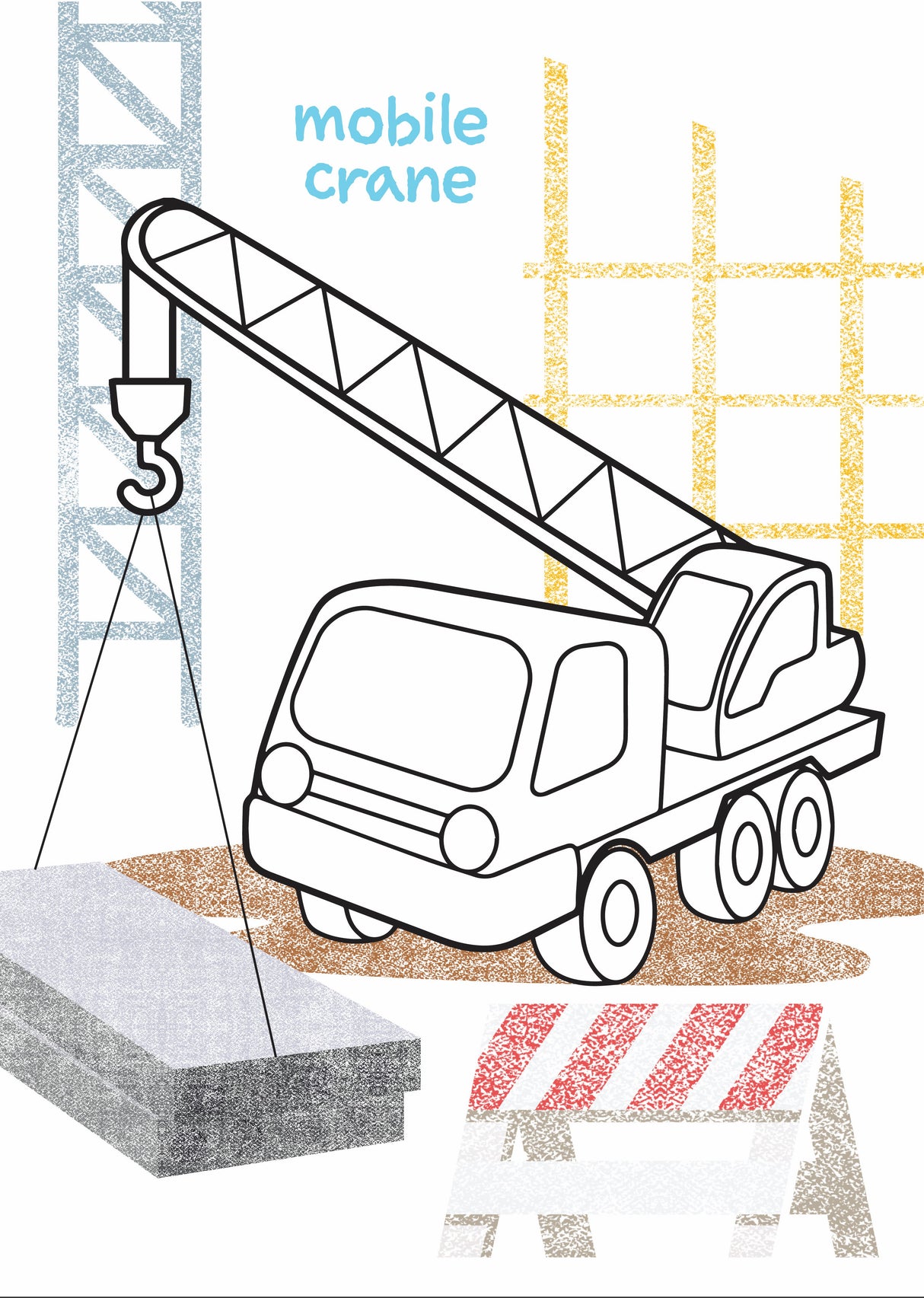 My First Colouring Book - Diggers & Trucks - Educational Vantage