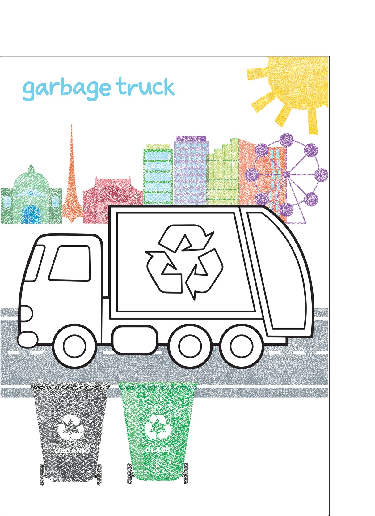 My First Colouring Book - Diggers & Trucks - Educational Vantage