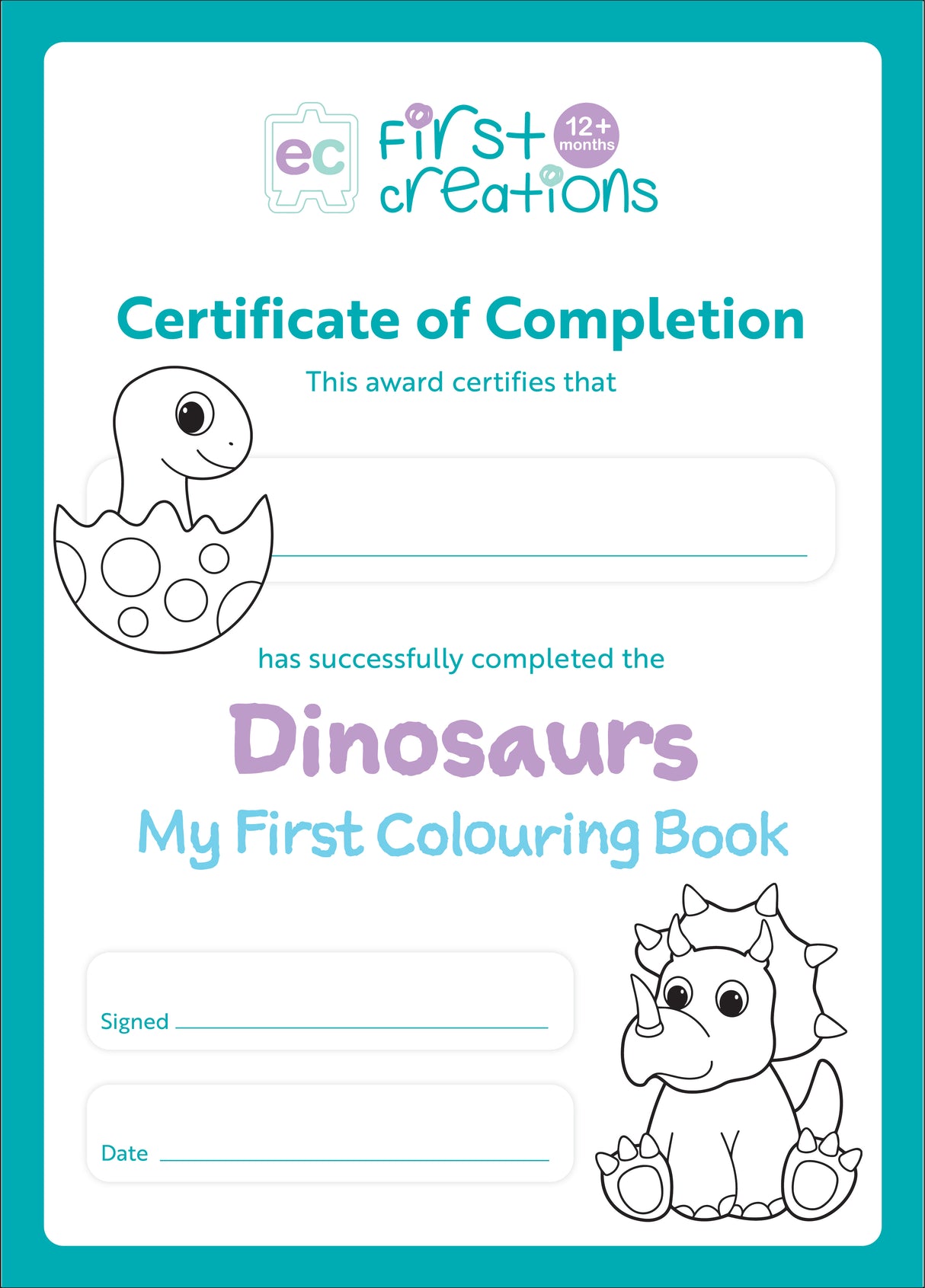My First Colouring Book - Dinosaurs - Educational Vantage