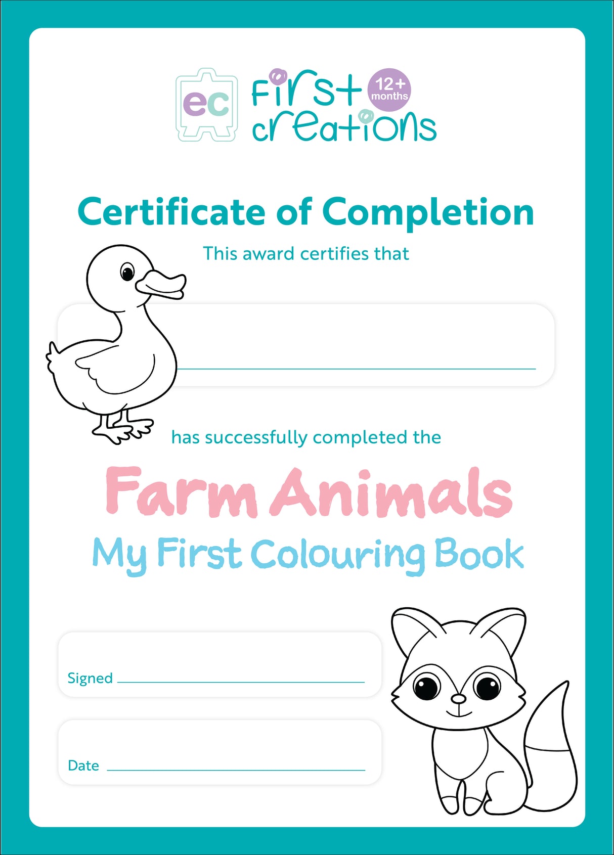 My First Colouring Book - Farm Animals - Educational Vantage