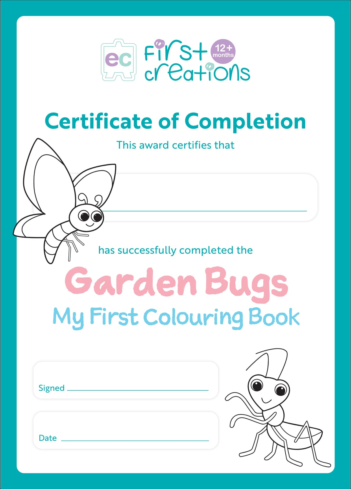 My First Colouring Book - Garden Bugs - Educational Vantage