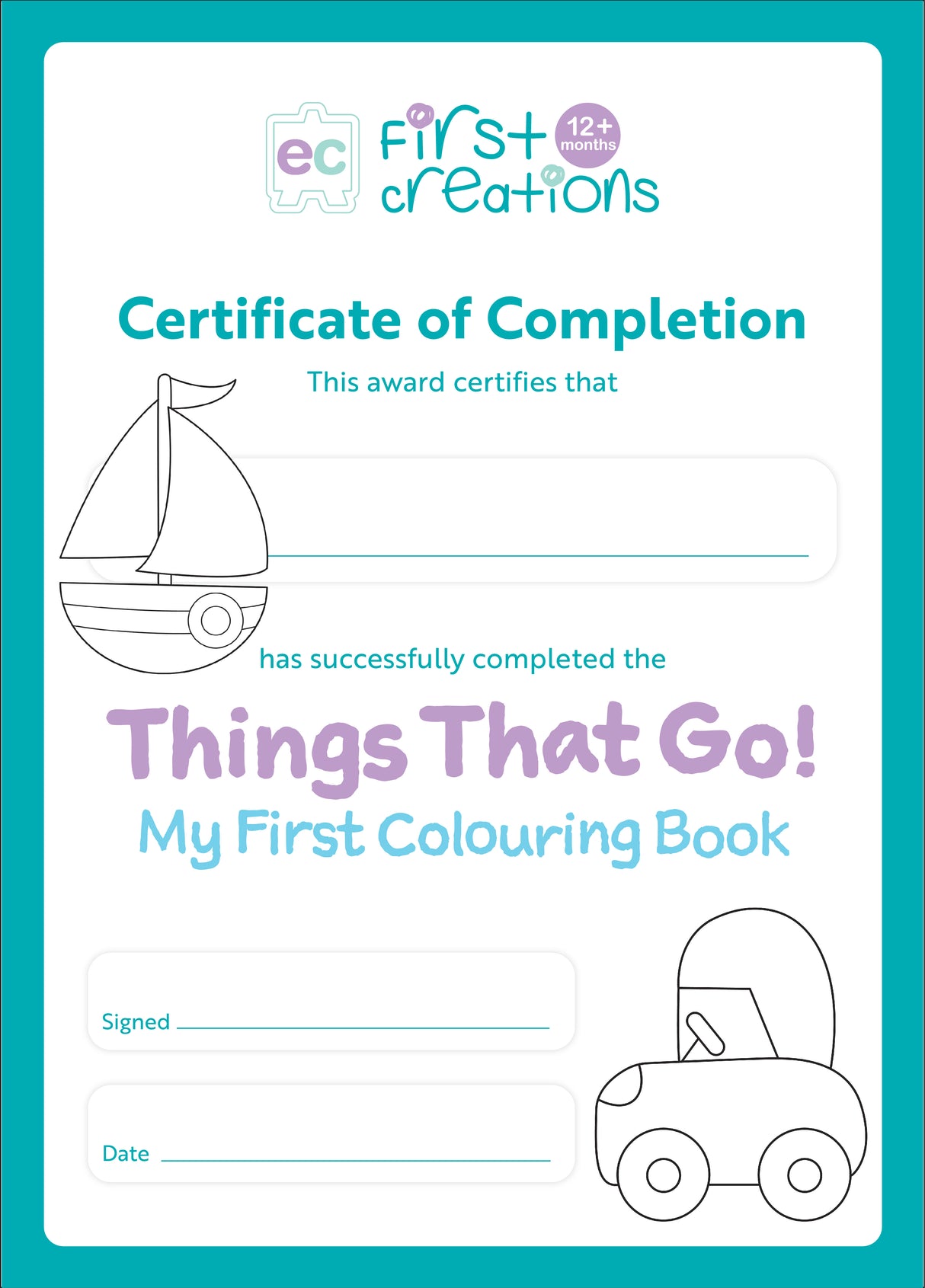 My First Colouring Book - Things That Go! - Educational Vantage