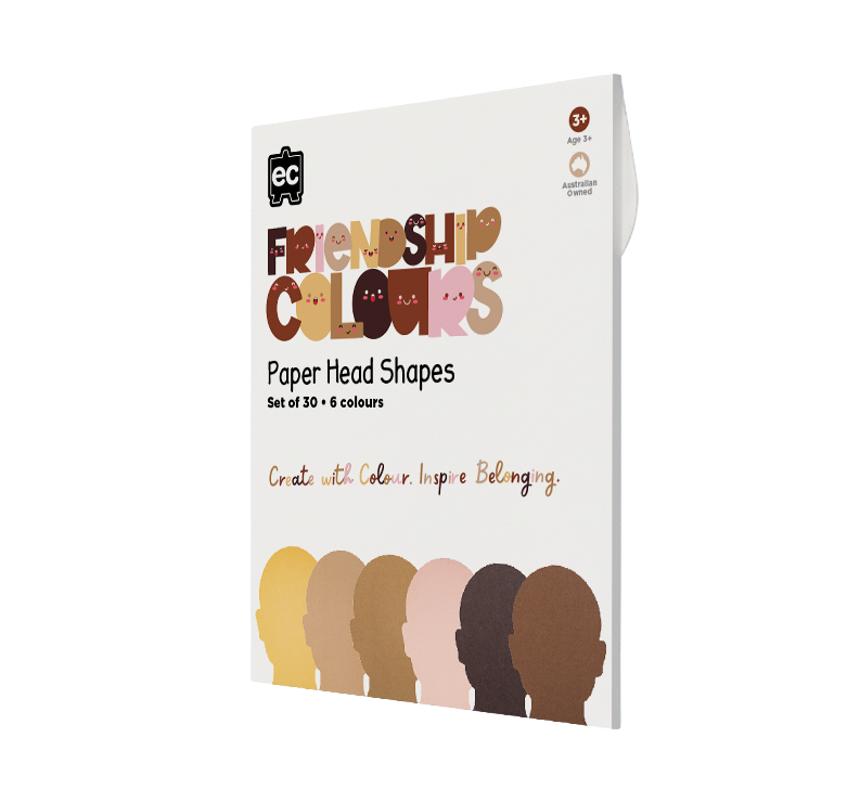 Friendship Colour Paper Heads Shape 30pcs
