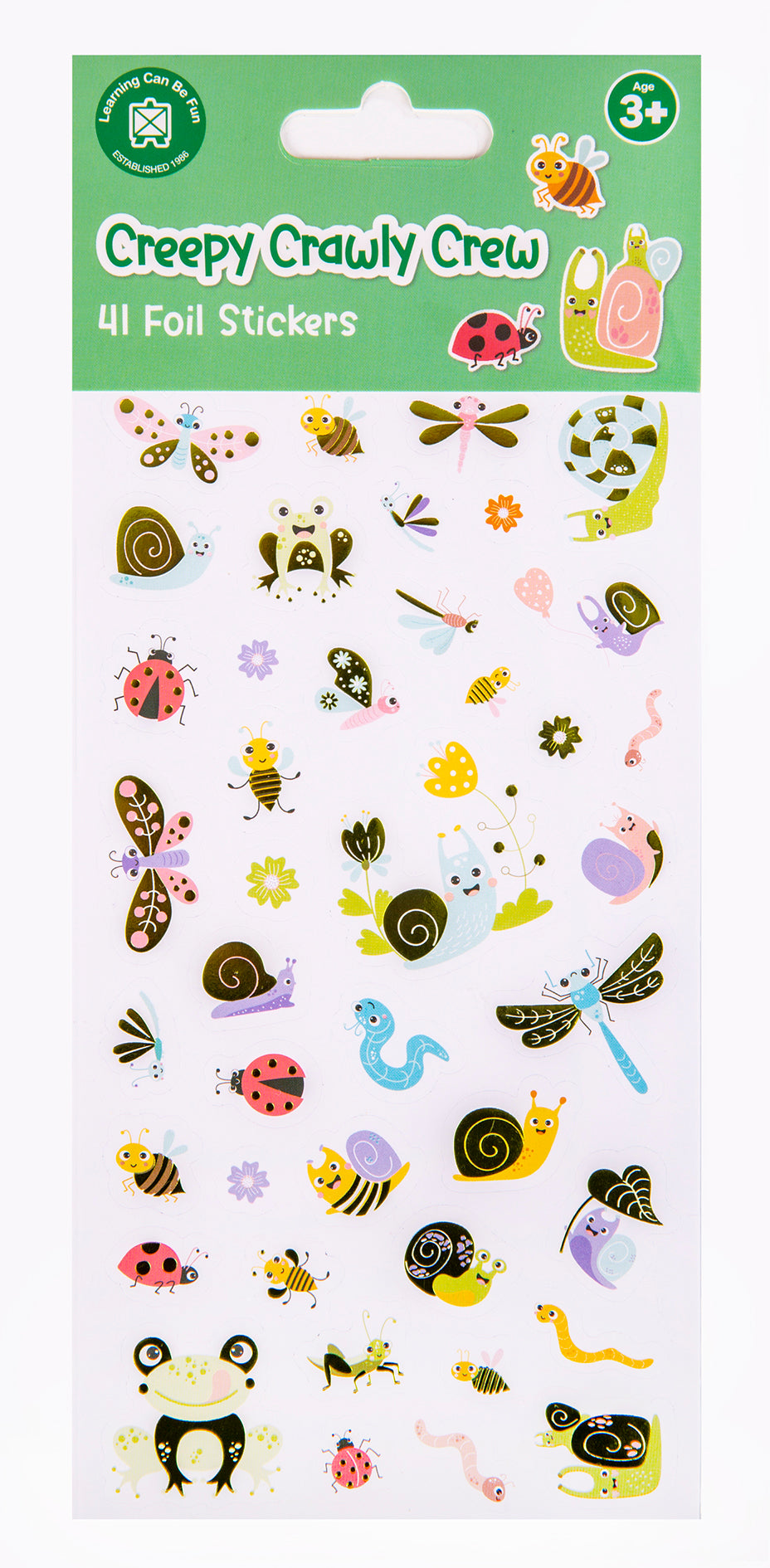 Creepy Crawly Crew - Foil Sticker Set - Educational Vantage