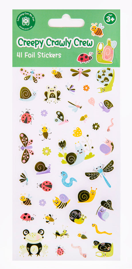 Creepy Crawly Crew - Foil Sticker Set - Educational Vantage