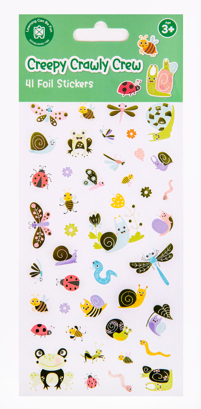 Creepy Crawly Crew - Foil Sticker Set - Educational Vantage