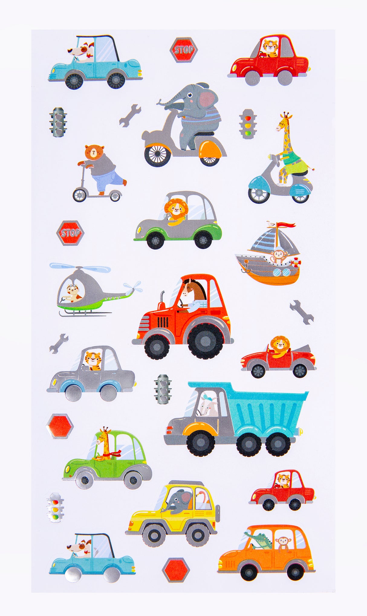 Wheely Fun Pals - Foil Sticker Set - Educational Vantage