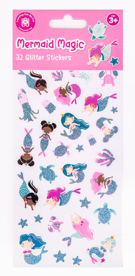 Mermaid Magic - Glitter Sticker Set - Educational Vantage