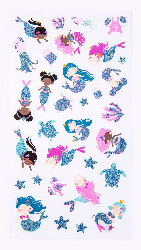 Mermaid Magic - Glitter Sticker Set - Educational Vantage