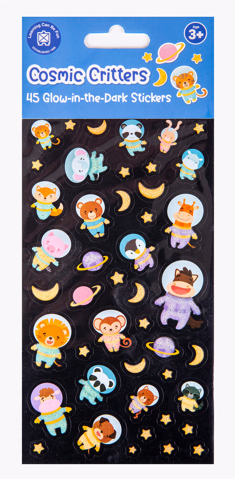 Cosmic Critters - Glow Sticker Set - Educational Vantage