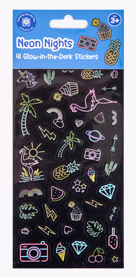Neon Nights - Glow Sticker Set - Educational Vantage