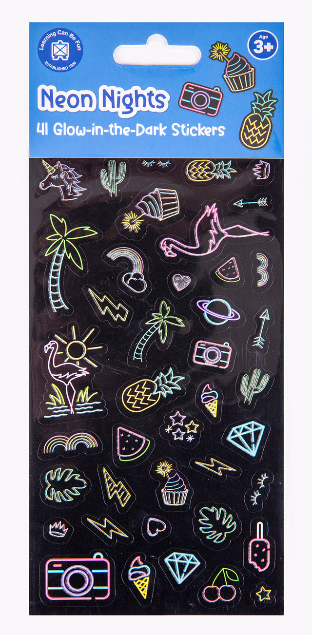 Neon Nights - Glow Sticker Set - Educational Vantage