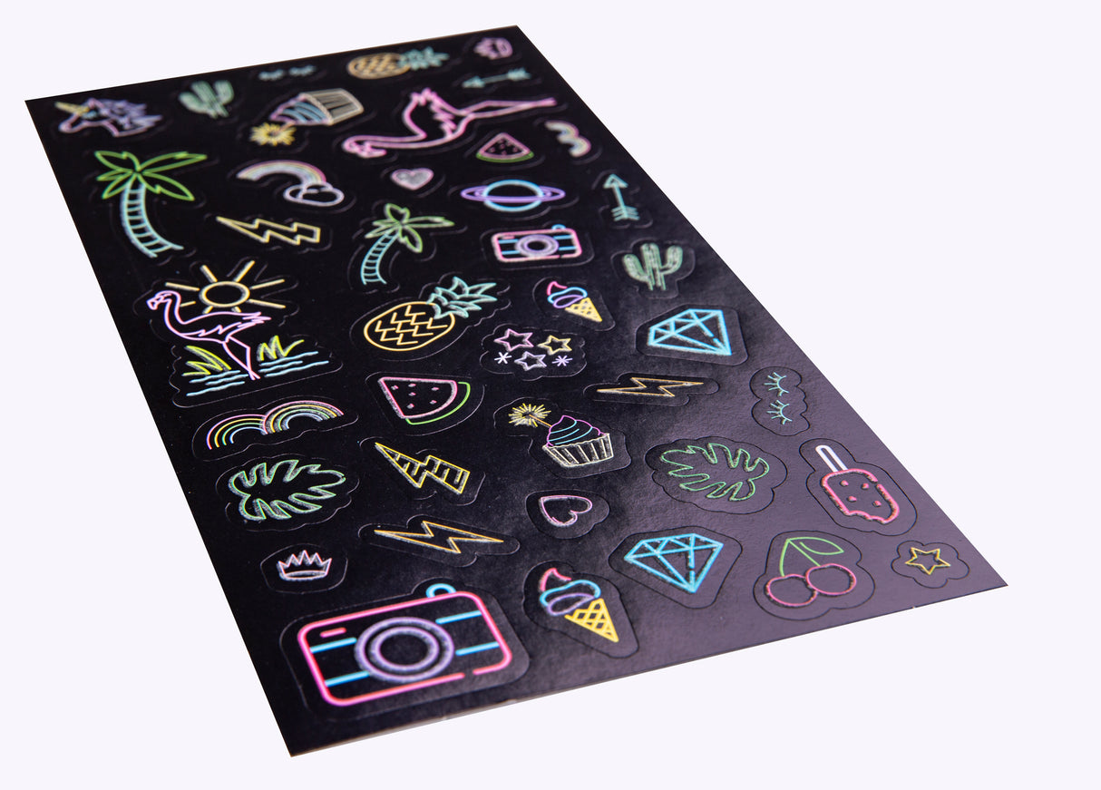 Neon Nights - Glow Sticker Set - Educational Vantage