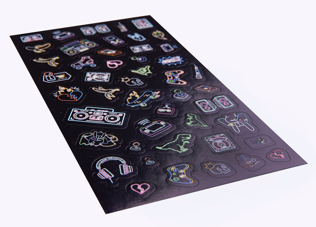 Retro Glow - Glow Sticker Set - Educational Vantage