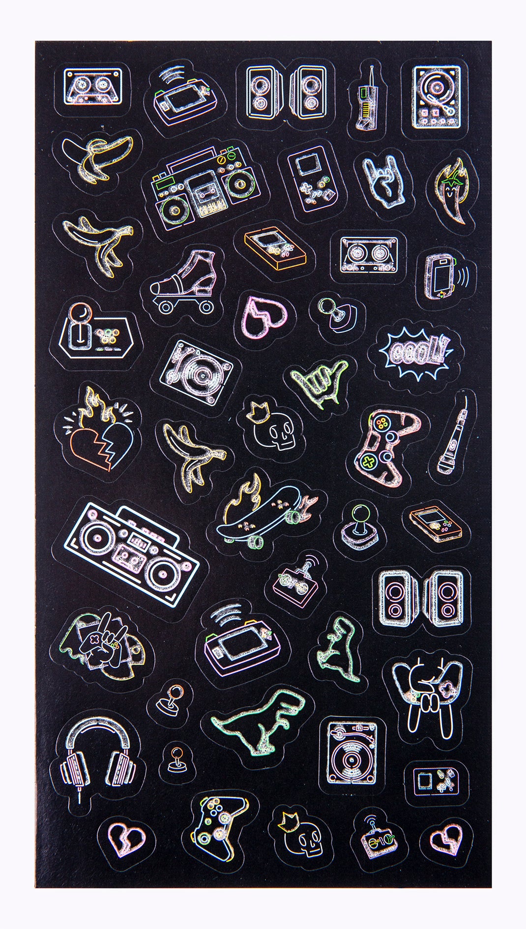 Retro Glow - Glow Sticker Set - Educational Vantage