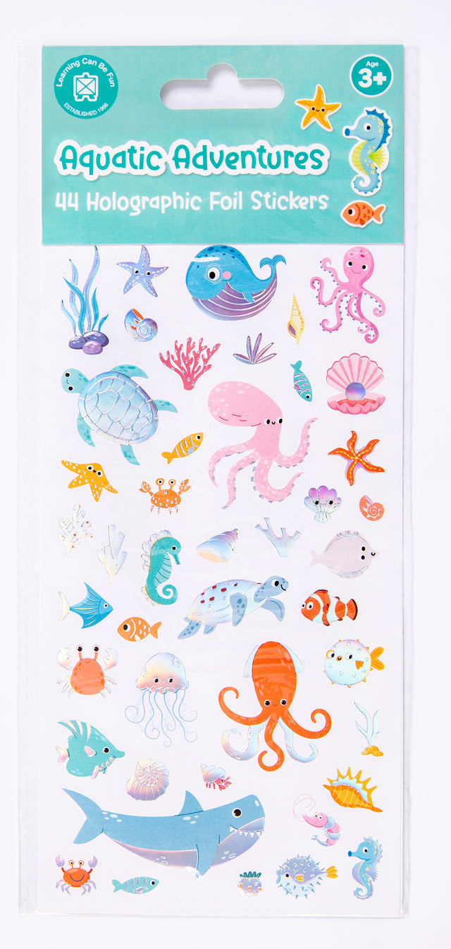 Aquatic Adventures - Holo Sticker Set - Educational Vantage