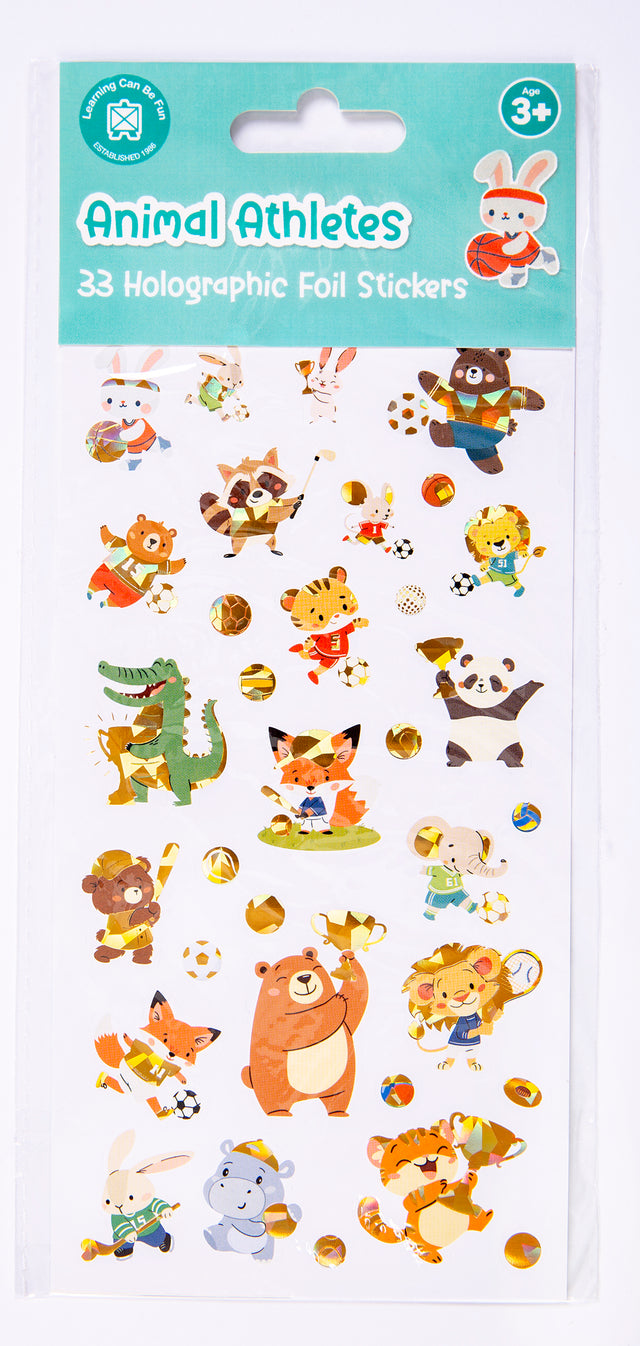Animal Athletes - Holo Sticker Set - Educational Vantage